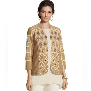 Chico’s Diamond Artisan Jacket Size 3 (Large)